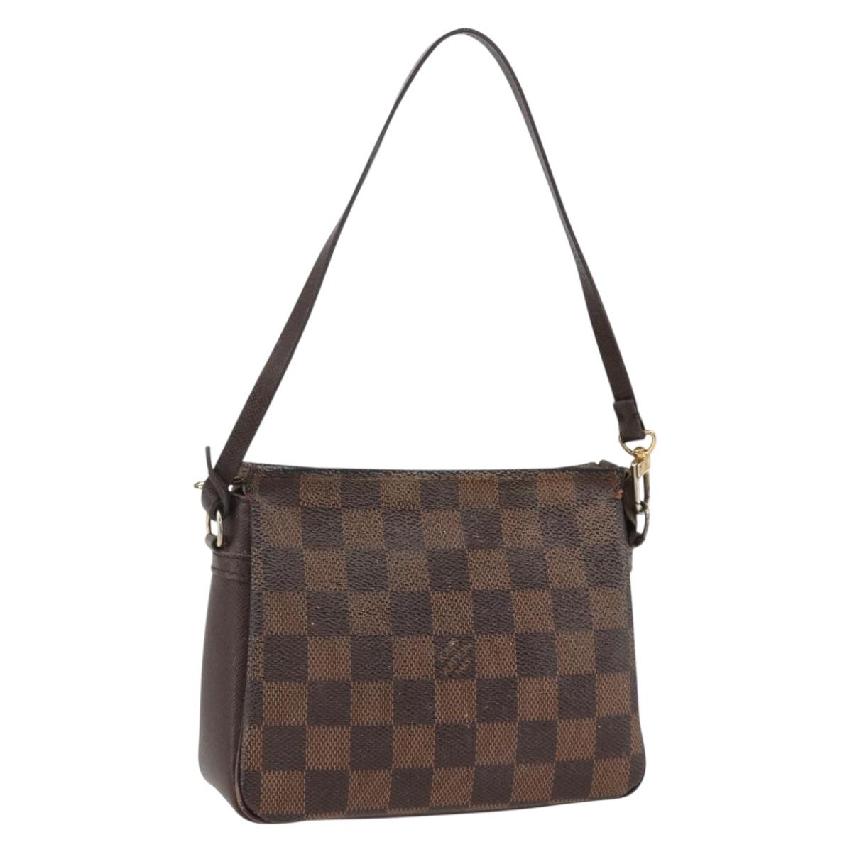 LOUIS VUITTON Damier Ebene Trousse makeup Pouch N51982 LV Auth 174457