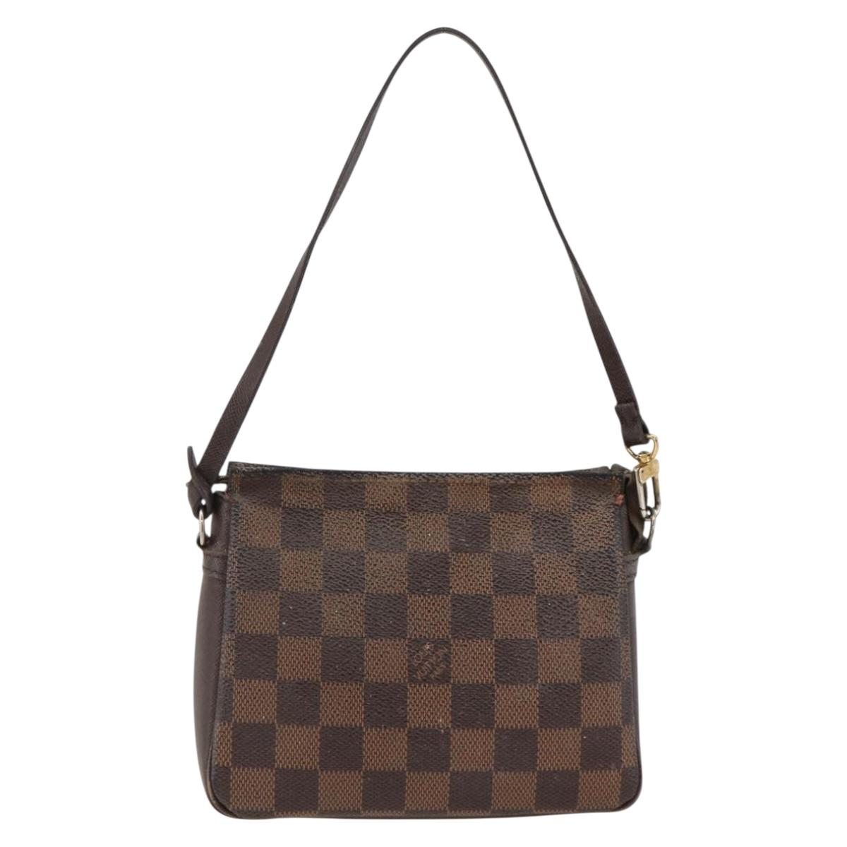 LOUIS VUITTON Damier Ebene Trousse makeup Pouch N51982 LV Auth 174457