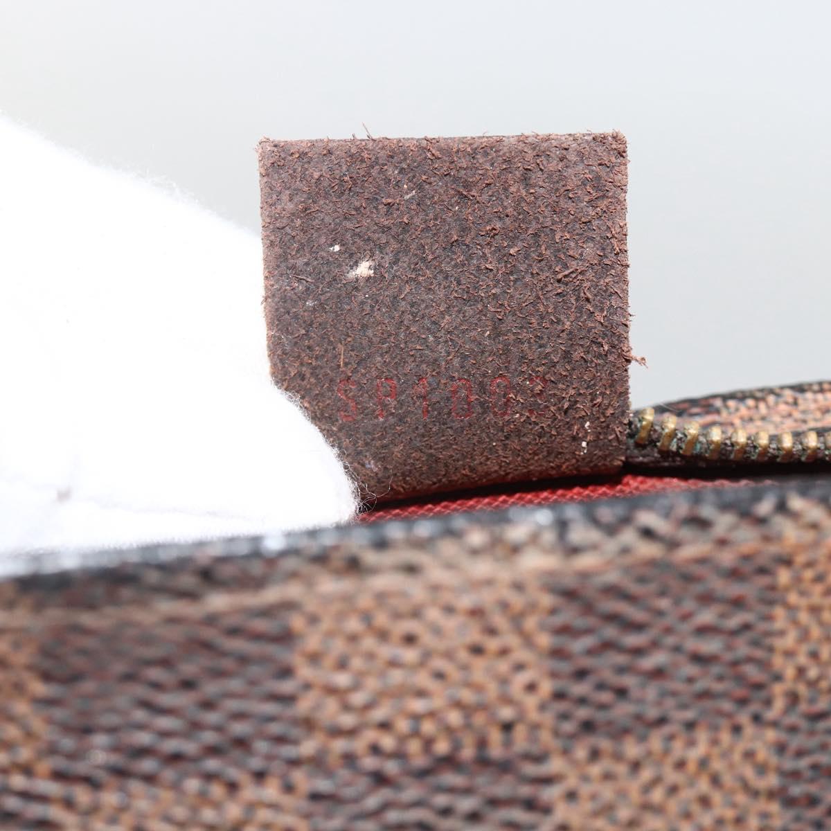 LOUIS VUITTON Damier Ebene Trousse makeup Pouch N51982 LV Auth 174457