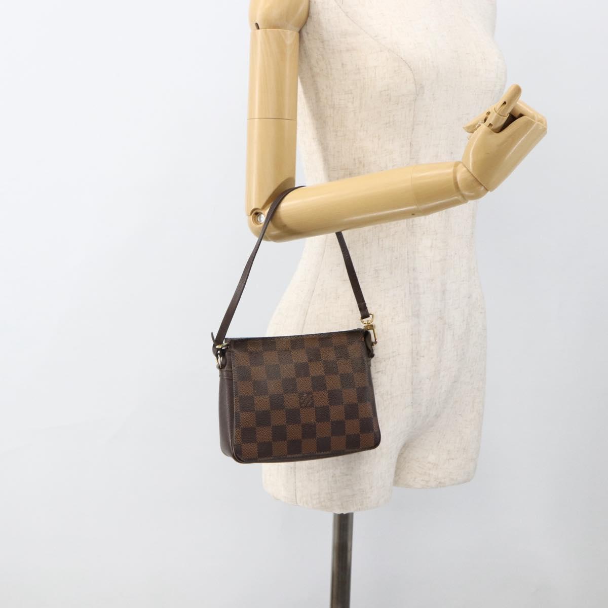 LOUIS VUITTON Damier Ebene Trousse makeup Pouch N51982 LV Auth 174457