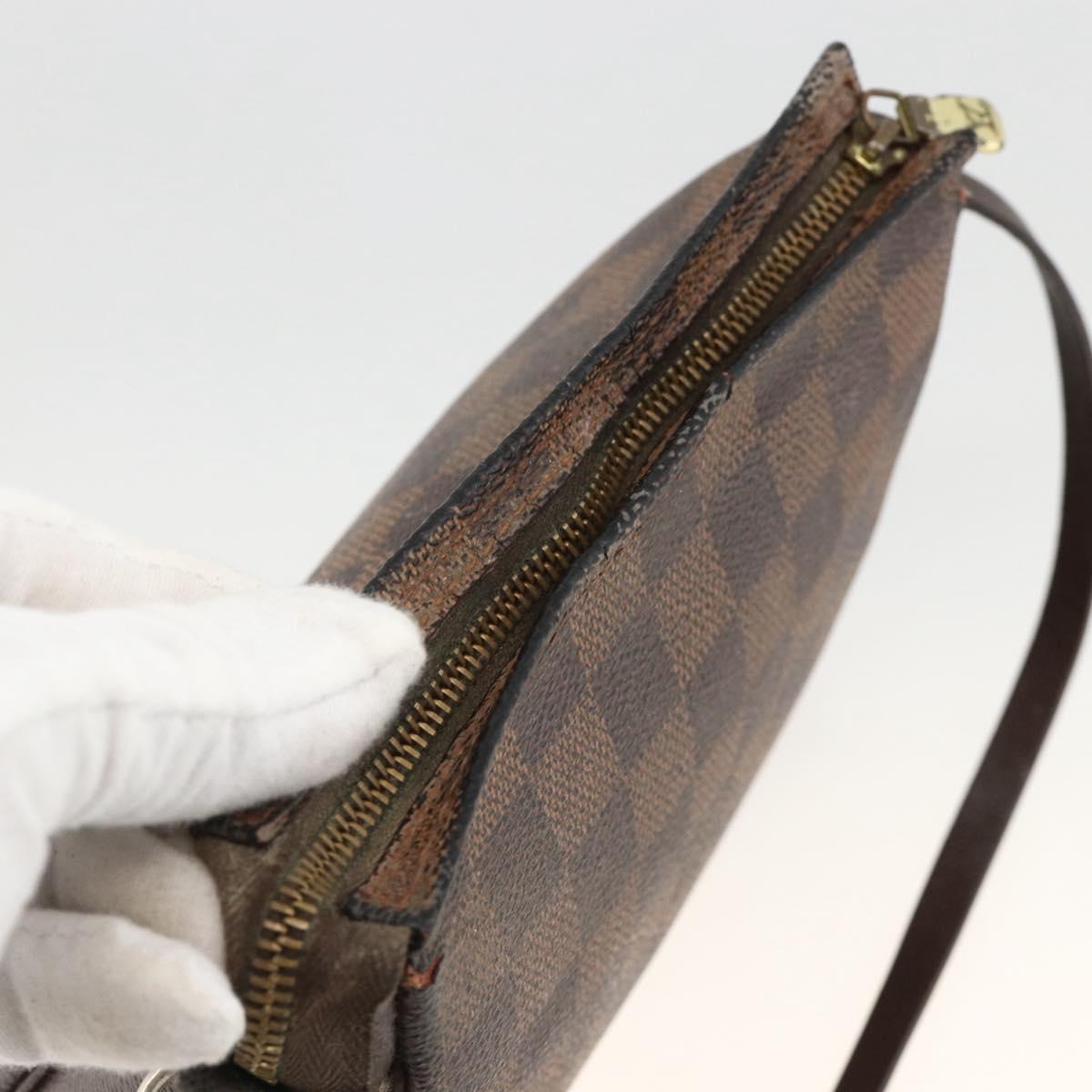 LOUIS VUITTON Damier Ebene Trousse makeup Pouch N51982 LV Auth 174457