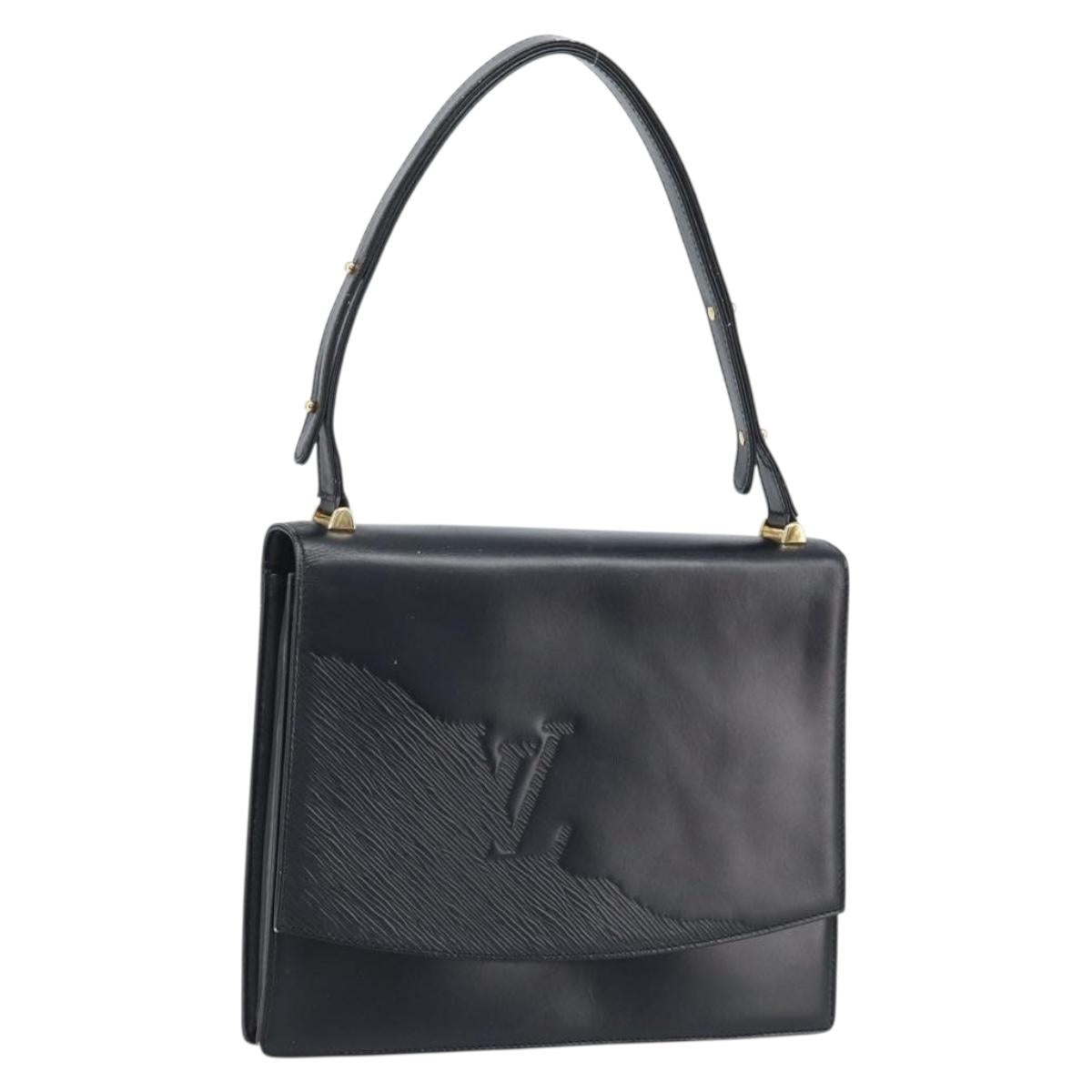 LOUIS VUITTON Opera line Delph Shoulder Bag Leather Black M63932 LV Auth 174472