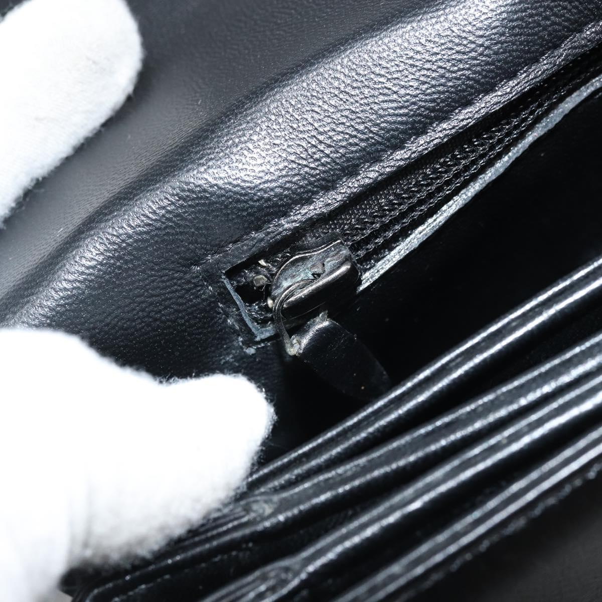 LOUIS VUITTON Opera line Delph Shoulder Bag Leather Black M63932 LV Auth 174472