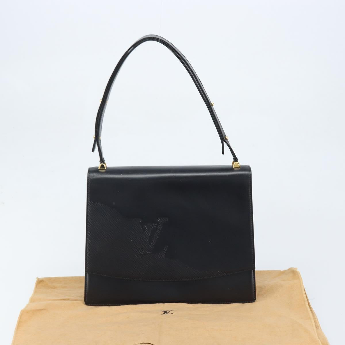LOUIS VUITTON Opera line Delph Shoulder Bag Leather Black M63932 LV Auth 174472