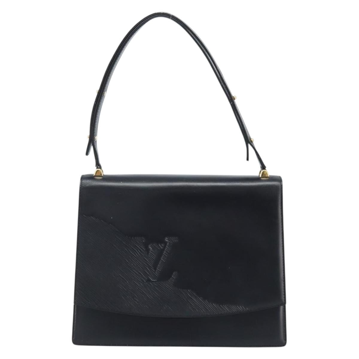 LOUIS VUITTON Opera line Delph Shoulder Bag Leather Black M63932 LV Auth 174472