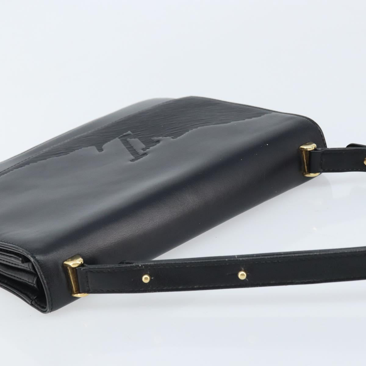 LOUIS VUITTON Opera line Delph Shoulder Bag Leather Black M63932 LV Auth 174472