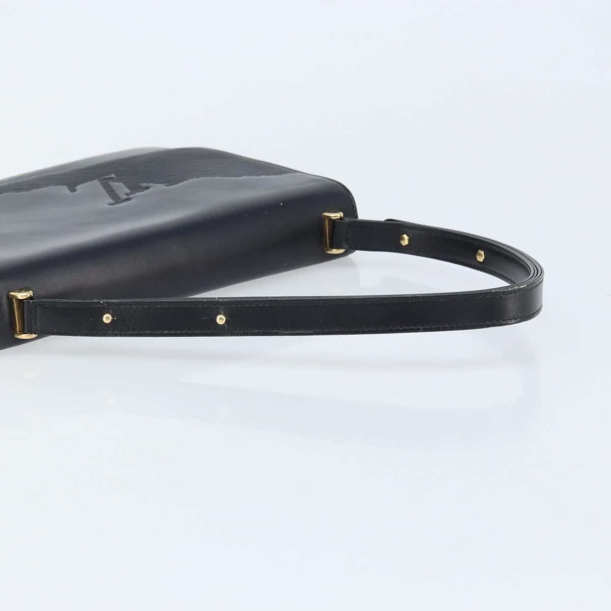 LOUIS VUITTON Opera line Delph Shoulder Bag Leather Black M63932 LV Auth 174472