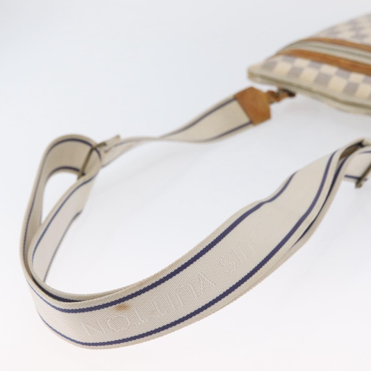 LOUIS VUITTON Damier Azur Pochette Bosphore Shoulder Bag N51112 LV Auth 174477