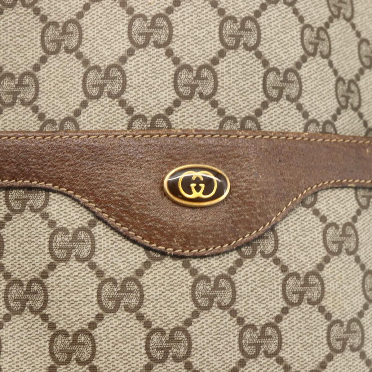 GUCCI GG Supreme Web Sherry Line Tote Bag PVC Beige Gold 39 02 003 Auth 174491