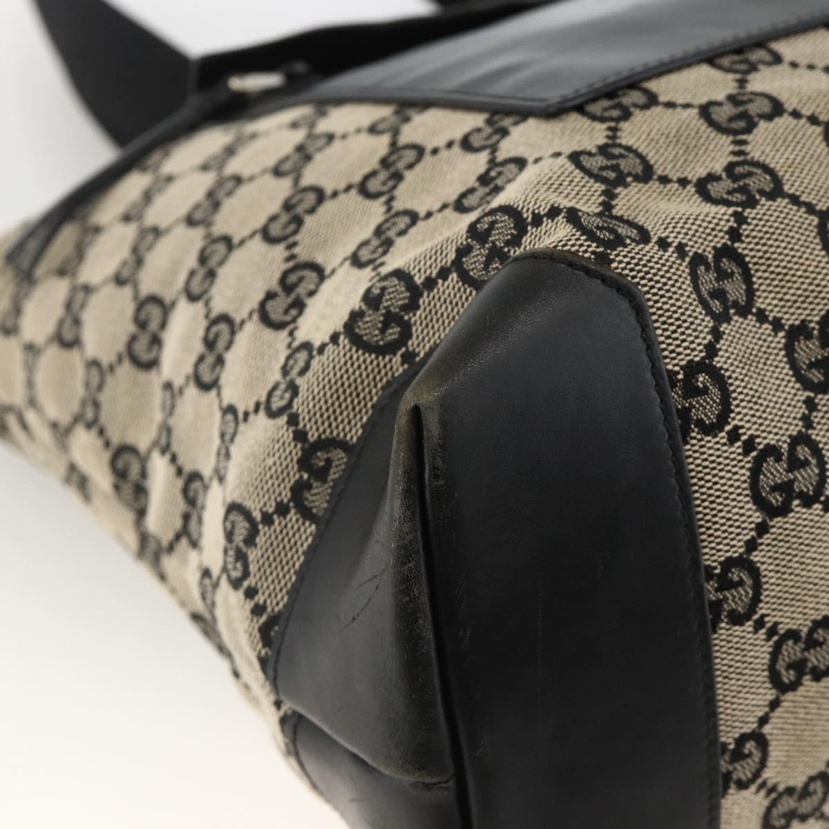 GUCCI GG Canvas Tote Bag Black 019 0426 Auth 174493
