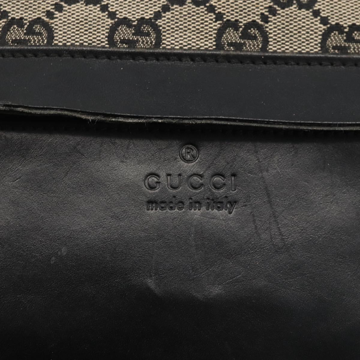 GUCCI GG Canvas Tote Bag Black 019 0426 Auth 174493