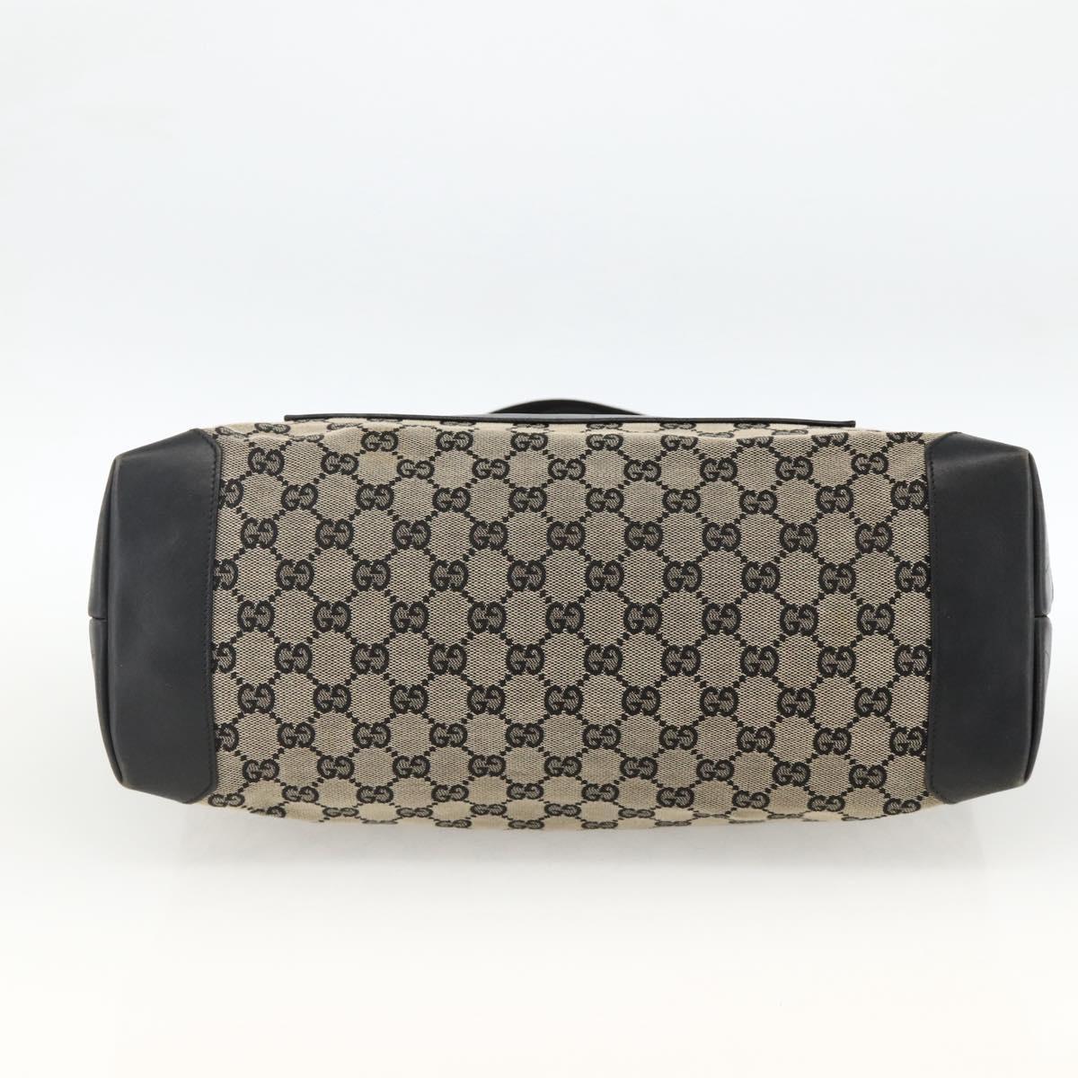 GUCCI GG Canvas Tote Bag Black 019 0426 Auth 174493