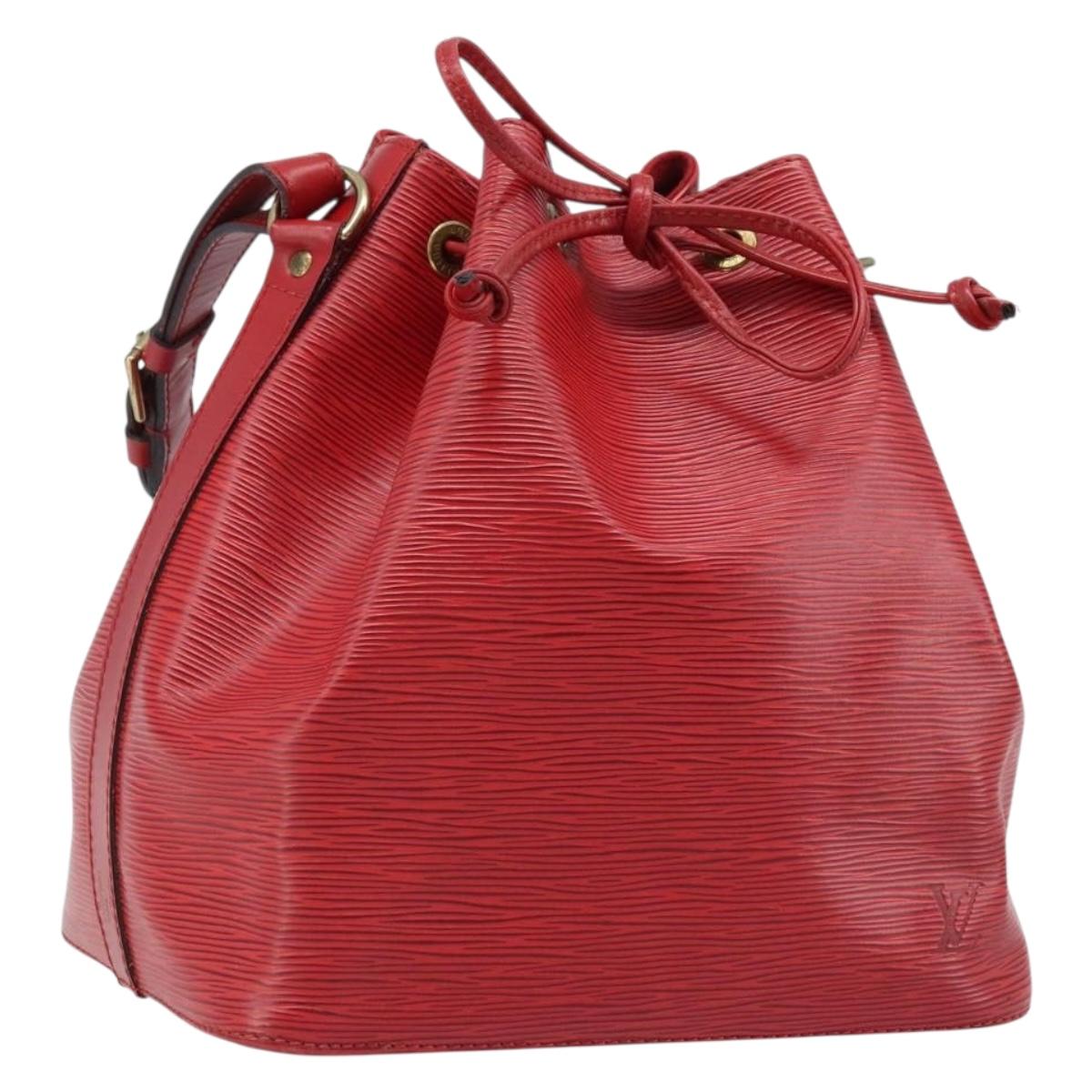 LOUIS VUITTON Epi Petit Noe Shoulder Bag Red M44107 LV Auth 174504