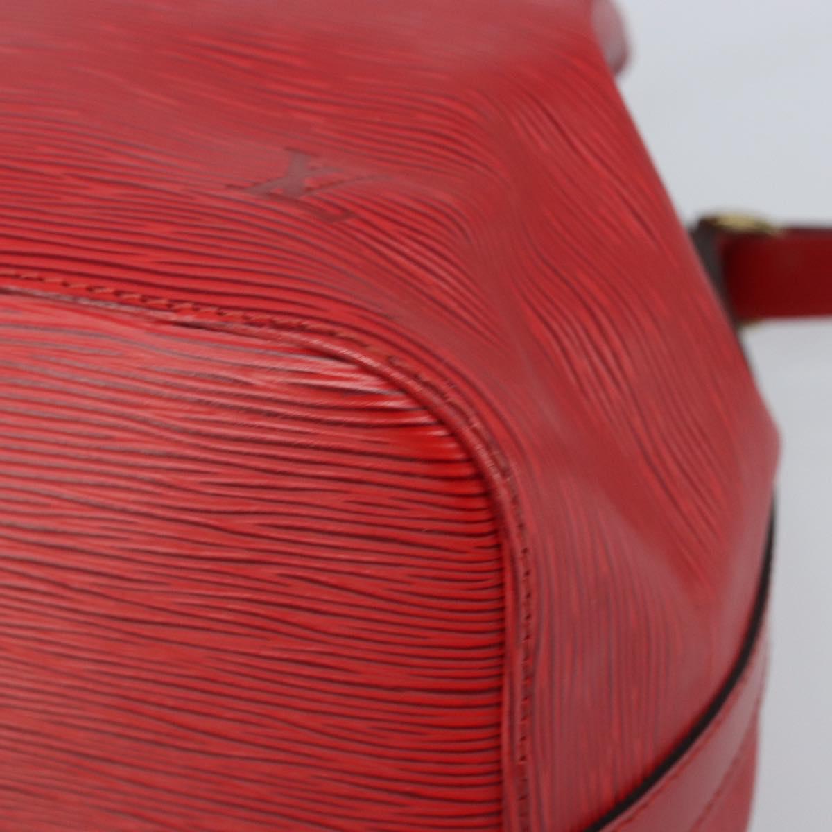 LOUIS VUITTON Epi Petit Noe Shoulder Bag Red M44107 LV Auth 174504