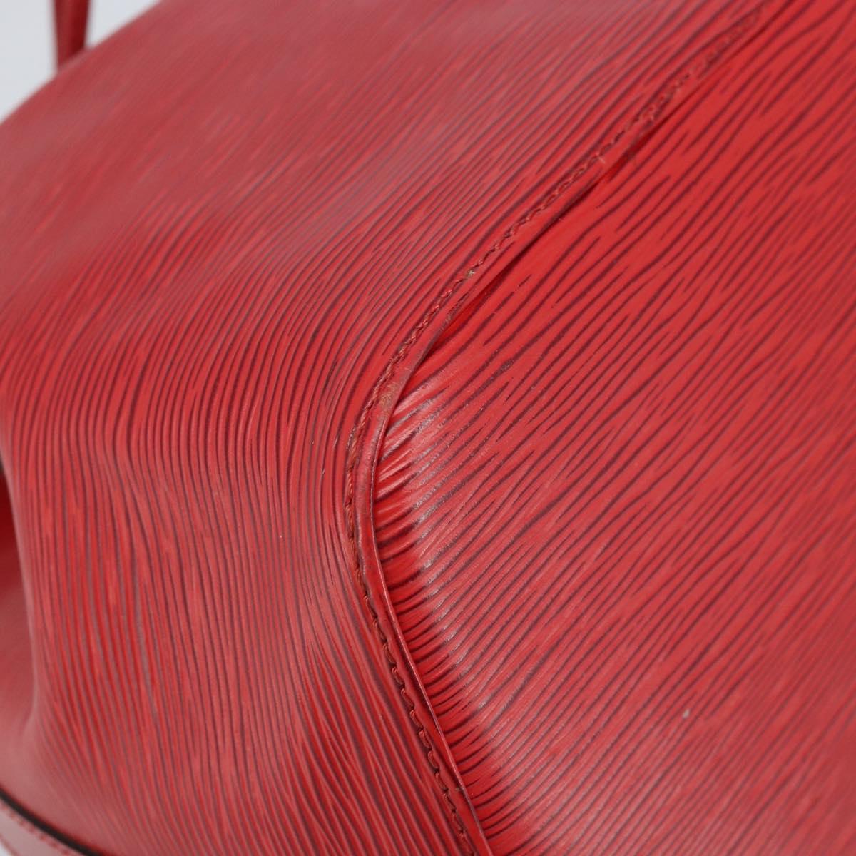 LOUIS VUITTON Epi Petit Noe Shoulder Bag Red M44107 LV Auth 174504