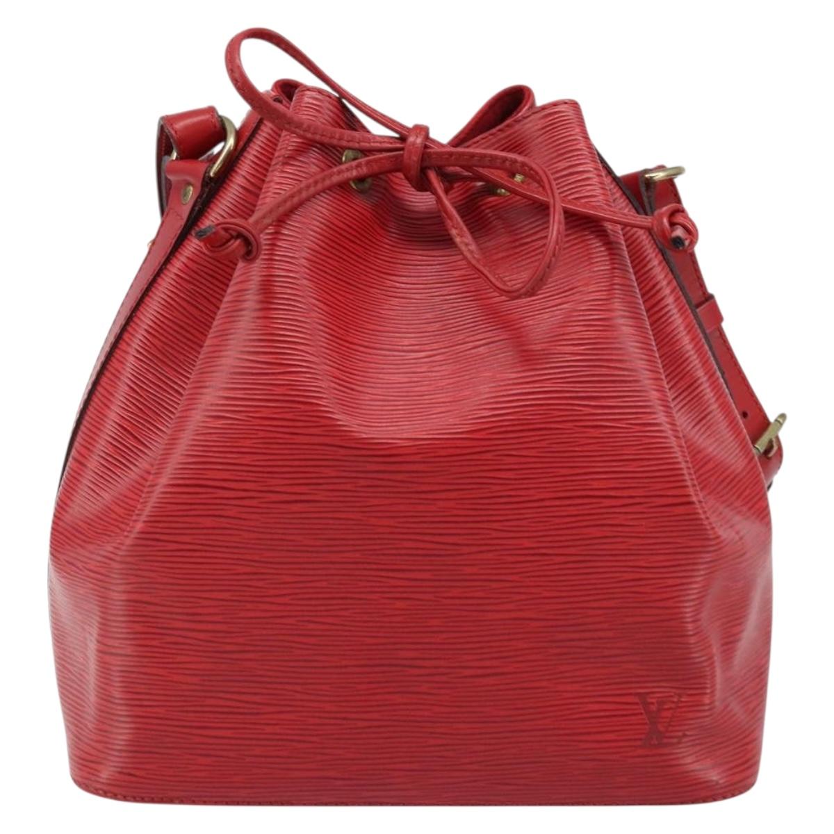 LOUIS VUITTON Epi Petit Noe Shoulder Bag Red M44107 LV Auth 174504
