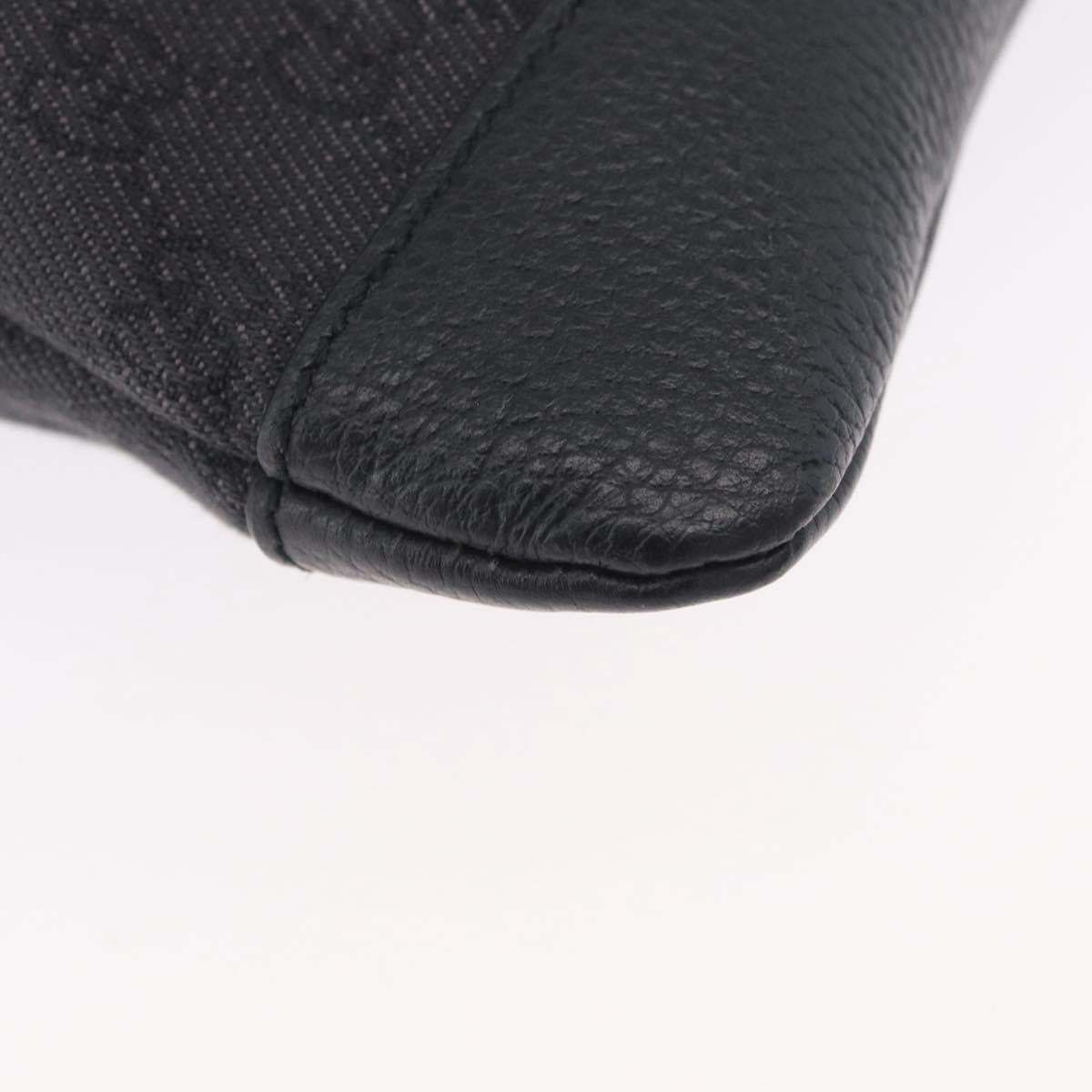 GUCCI GG Canvas Shoulder Bag Black Silver 374414 Auth 174510