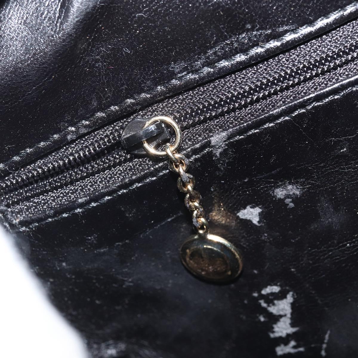 GUCCI Hand Bag Suede Black Gold 002 2122 0465 Auth 174512