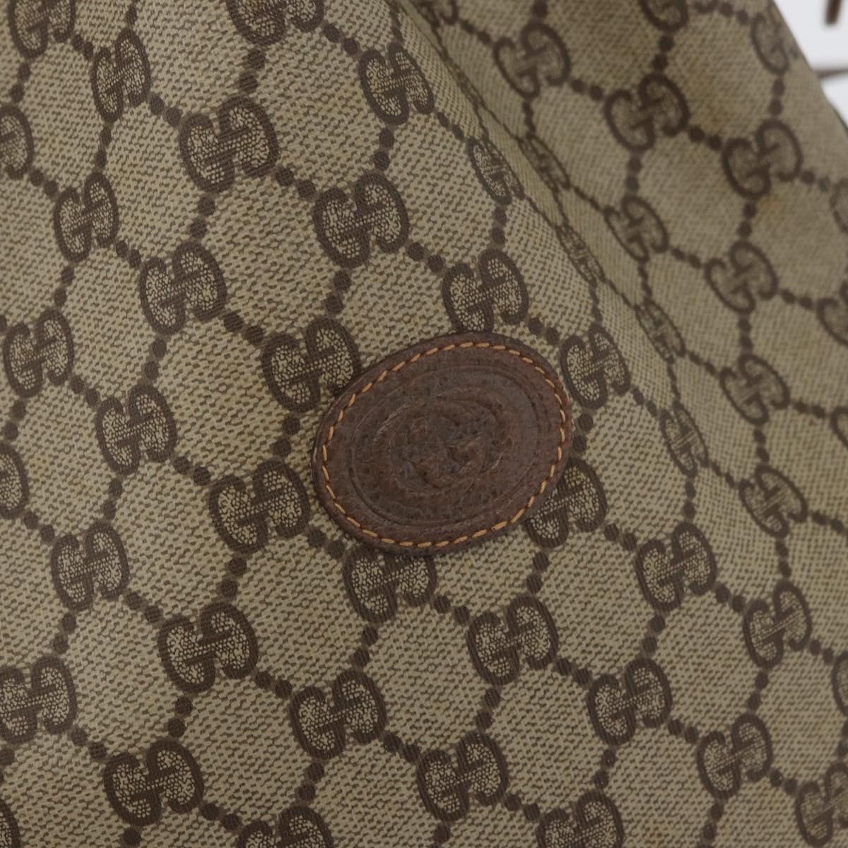 GUCCI GG Supreme Purse Shoulder Bag PVC Beige Gold 001 58 6850 Auth 174519
