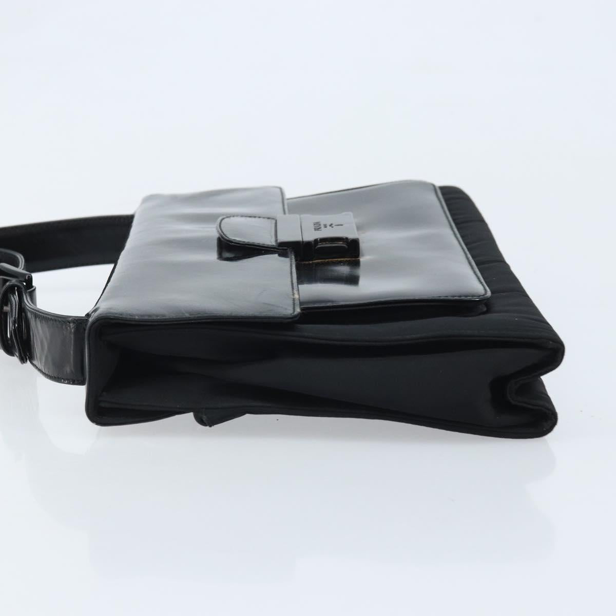 PRADA Shoulder Bag Nylon Black Auth 174527