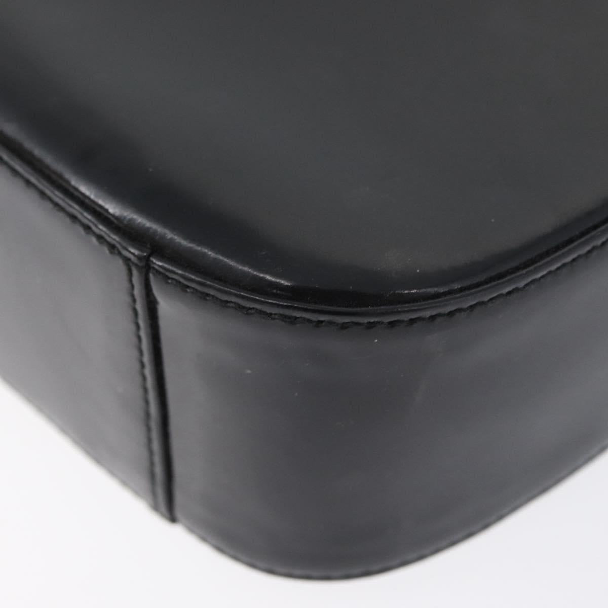GUCCI Hand Bag Patent leather Black 007 0249 Auth 174533