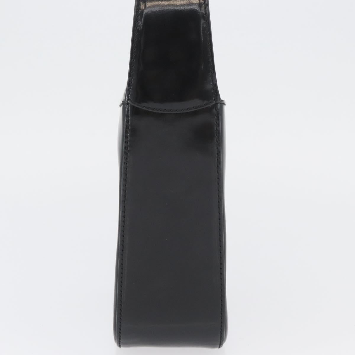 GUCCI Hand Bag Patent leather Black 007 0249 Auth 174533