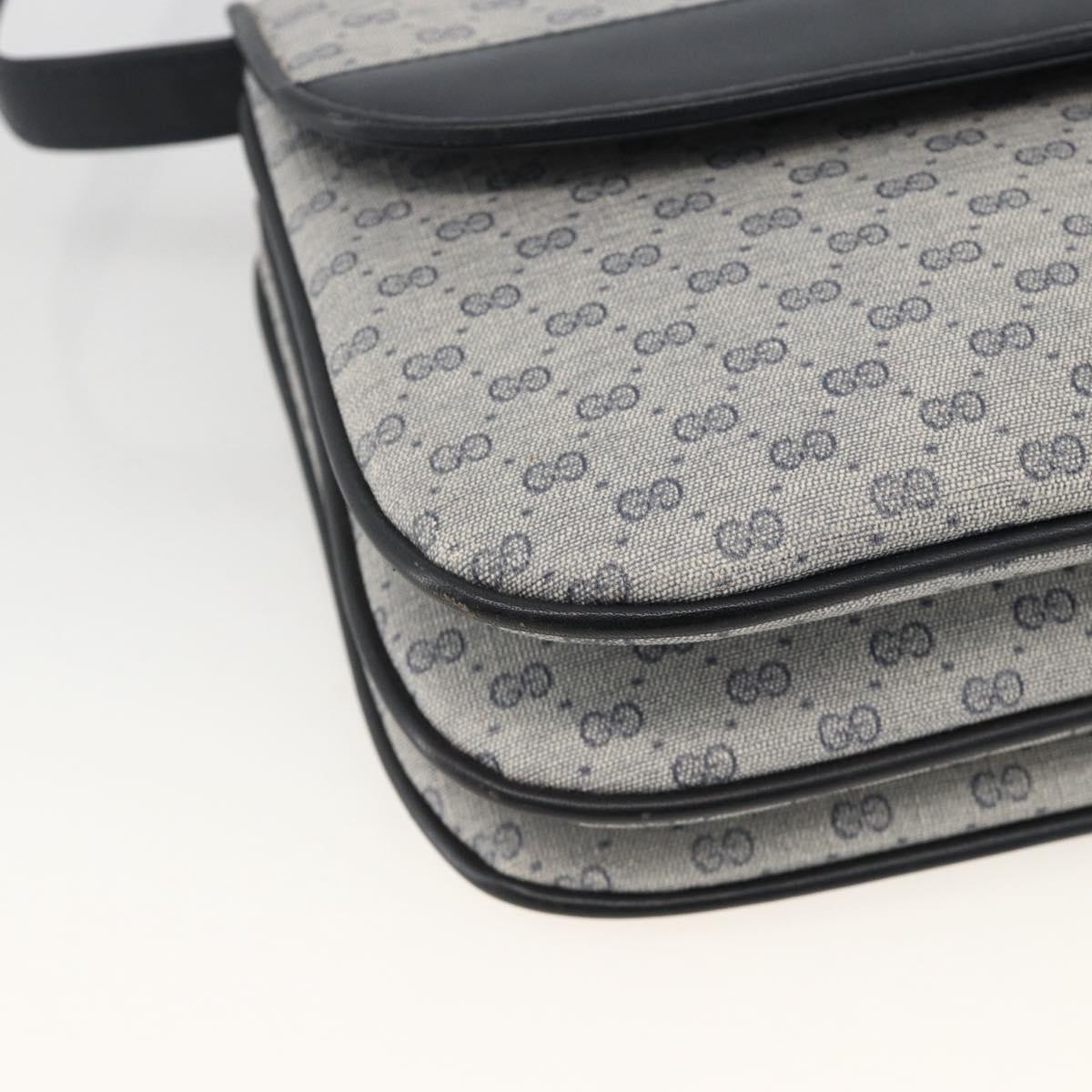 GUCCI Micro GG Supreme Shoulder Bag PVC Navy Gold 004 106 0024 Auth 174535