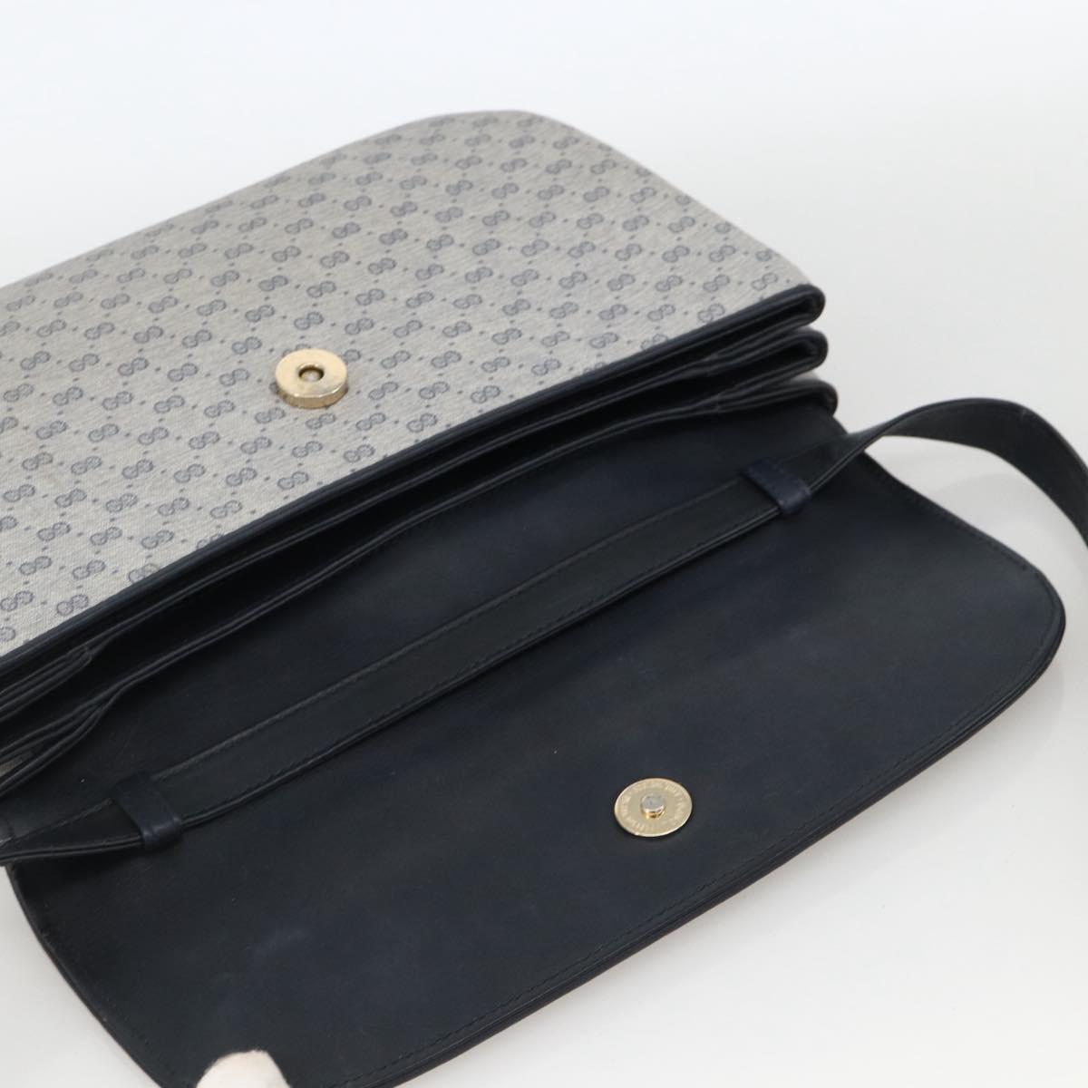 GUCCI Micro GG Supreme Shoulder Bag PVC Navy Gold 004 106 0024 Auth 174535