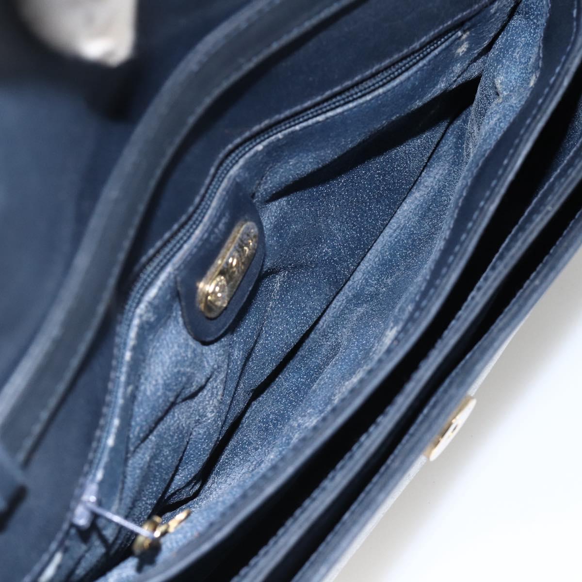 GUCCI Micro GG Supreme Shoulder Bag PVC Navy Gold 004 106 0024 Auth 174535