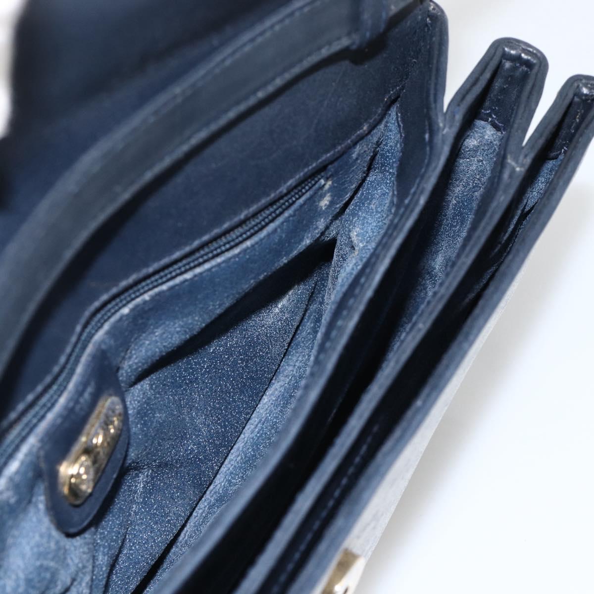 GUCCI Micro GG Supreme Shoulder Bag PVC Navy Gold 004 106 0024 Auth 174535