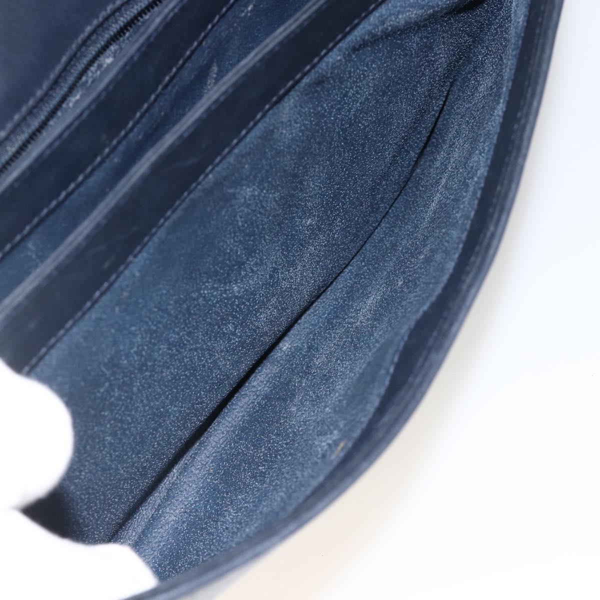 GUCCI Micro GG Supreme Shoulder Bag PVC Navy Gold 004 106 0024 Auth 174535