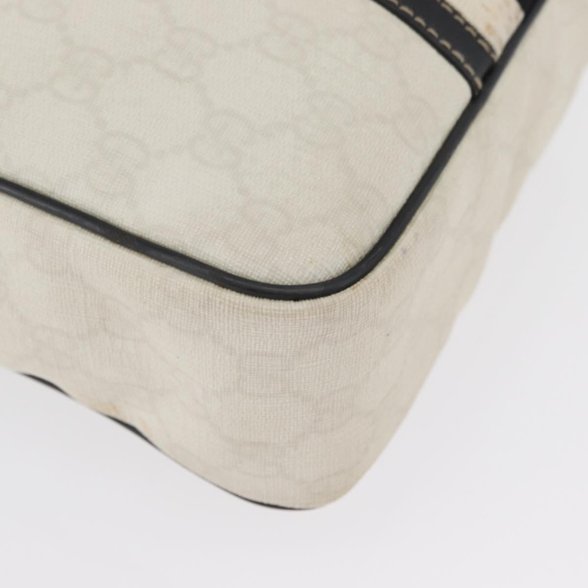 GUCCI GG Supreme Shoulder Bag PVC White 181061 506631 Auth 174543