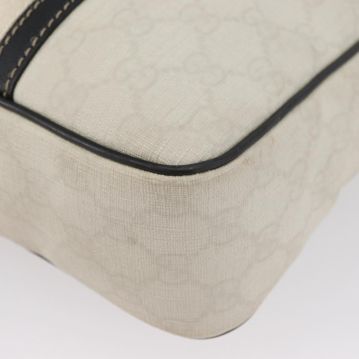 GUCCI GG Supreme Shoulder Bag PVC White 181061 506631 Auth 174543