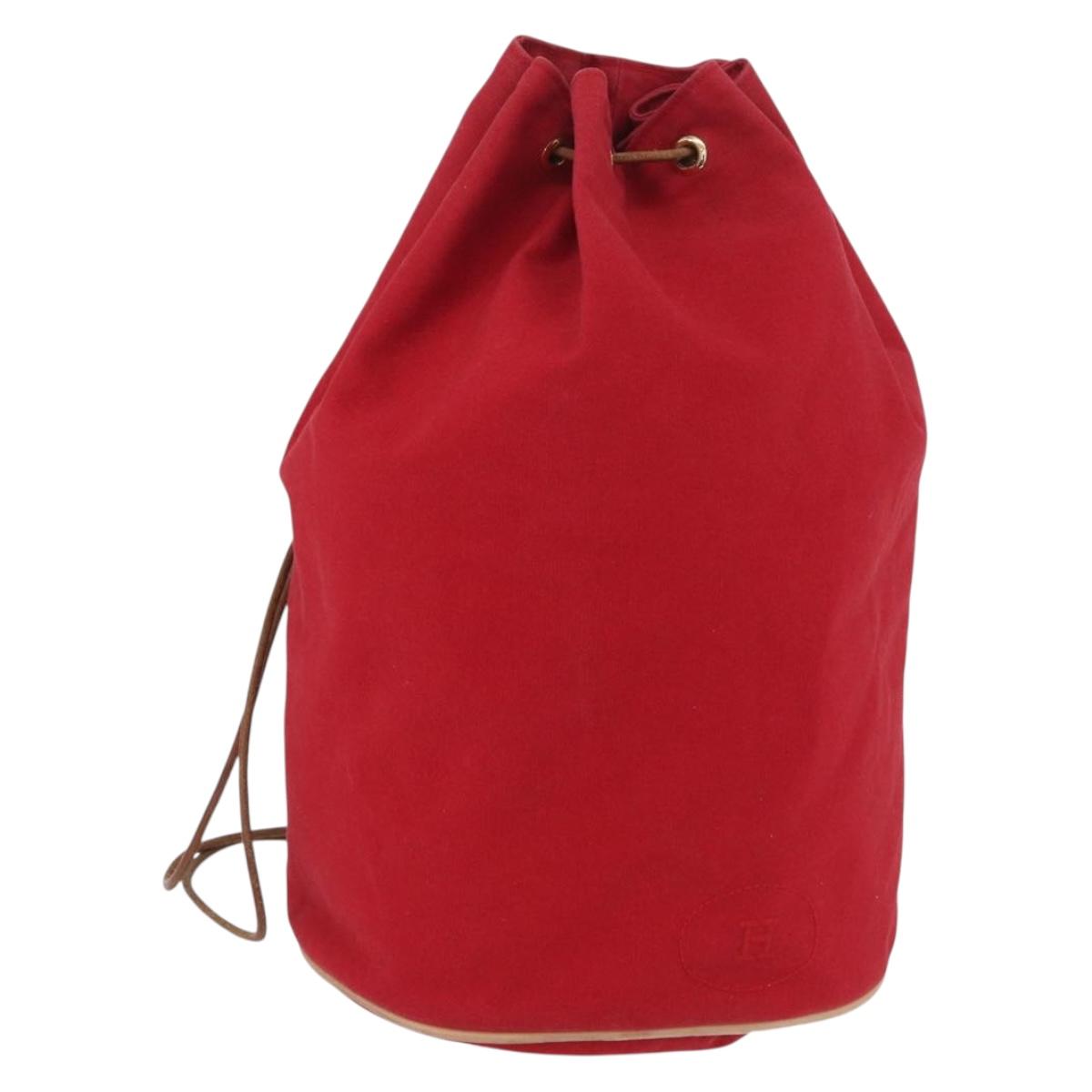 HERMES Purse Porosion Mimill PM Shoulder Bag Cotton Red Auth 174545