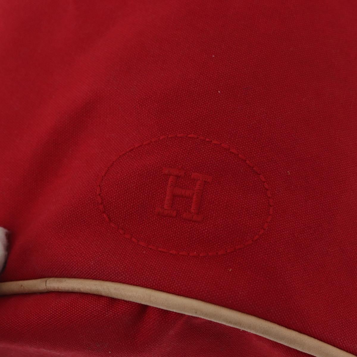 HERMES Purse Porosion Mimill PM Shoulder Bag Cotton Red Auth 174545