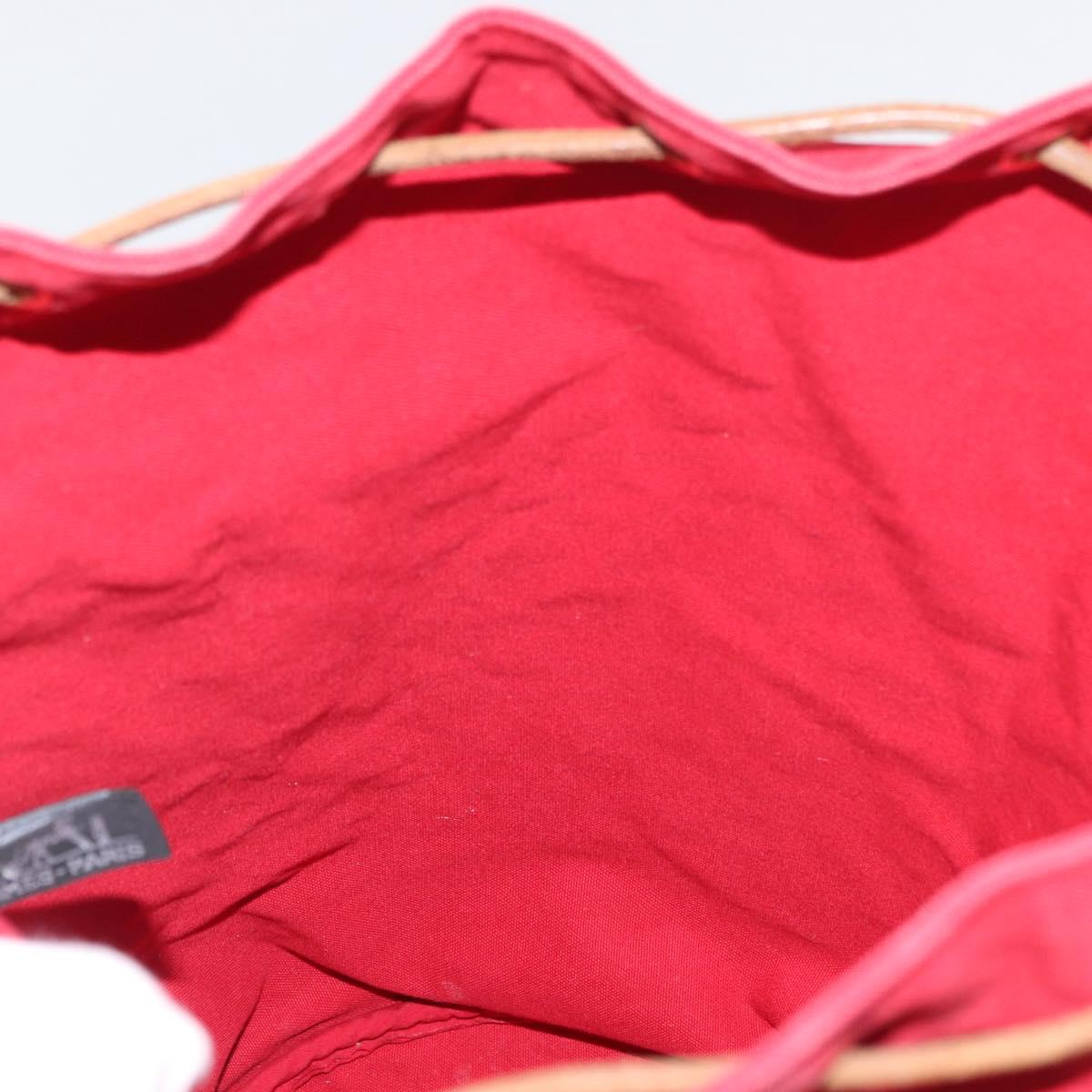 HERMES Purse Porosion Mimill PM Shoulder Bag Cotton Red Auth 174545