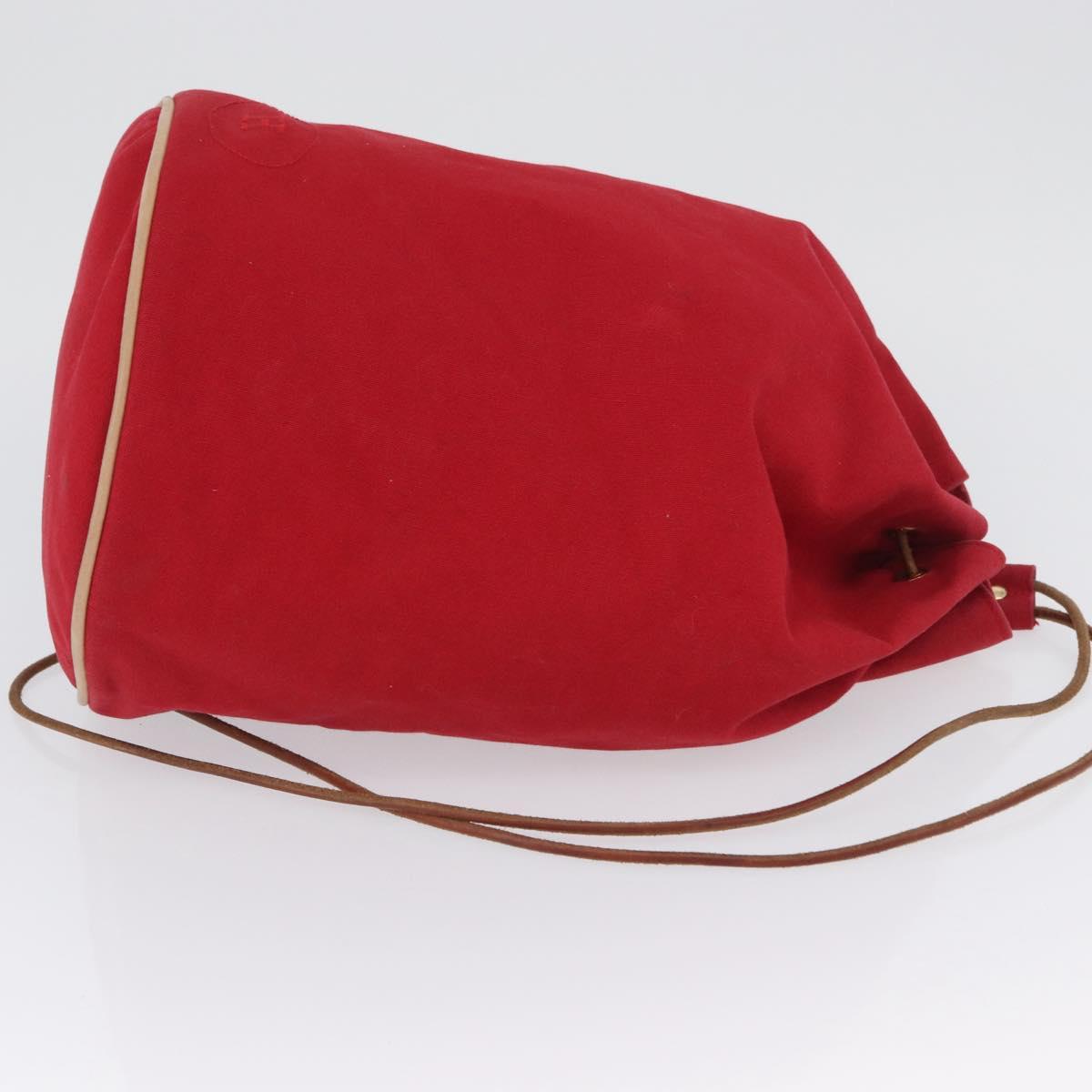 HERMES Purse Porosion Mimill PM Shoulder Bag Cotton Red Auth 174545