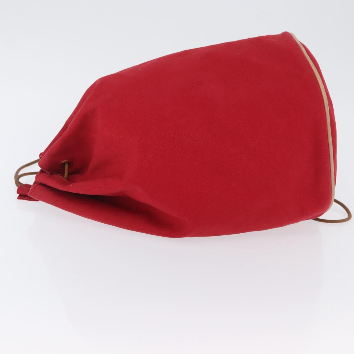 HERMES Purse Porosion Mimill PM Shoulder Bag Cotton Red Auth 174545