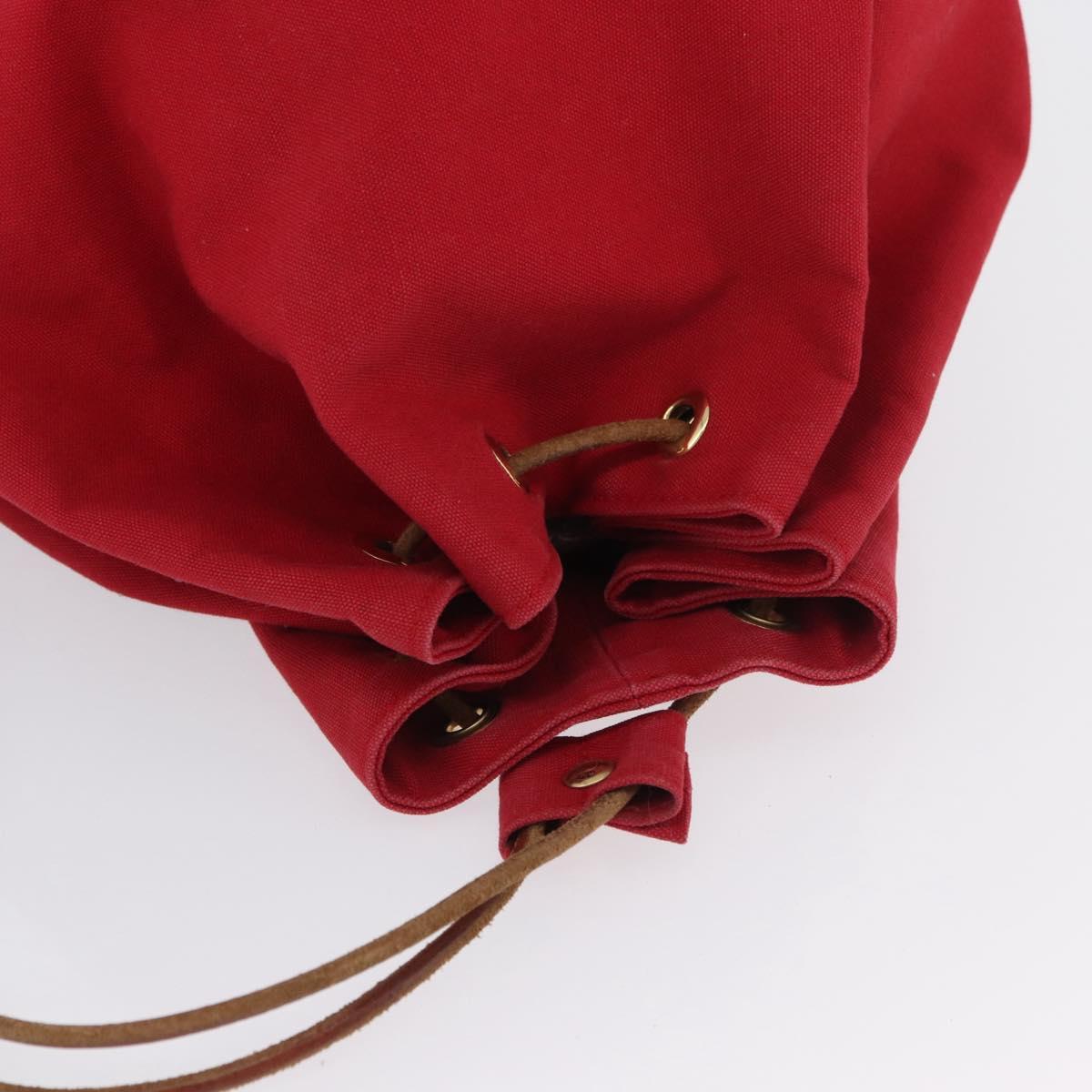 HERMES Purse Porosion Mimill PM Shoulder Bag Cotton Red Auth 174545