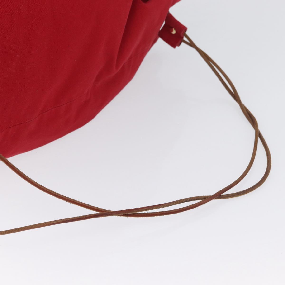 HERMES Purse Porosion Mimill PM Shoulder Bag Cotton Red Auth 174545