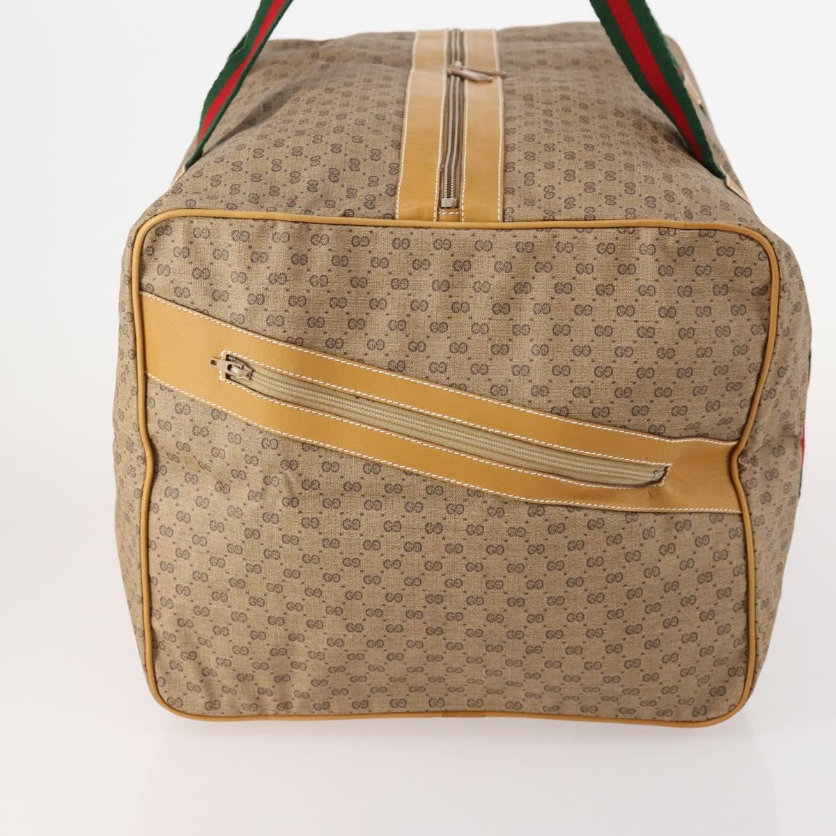 GUCCI Micro GG Supreme Web Sherry Line Bag PVC Beige 012 904 0282 Auth 174550
