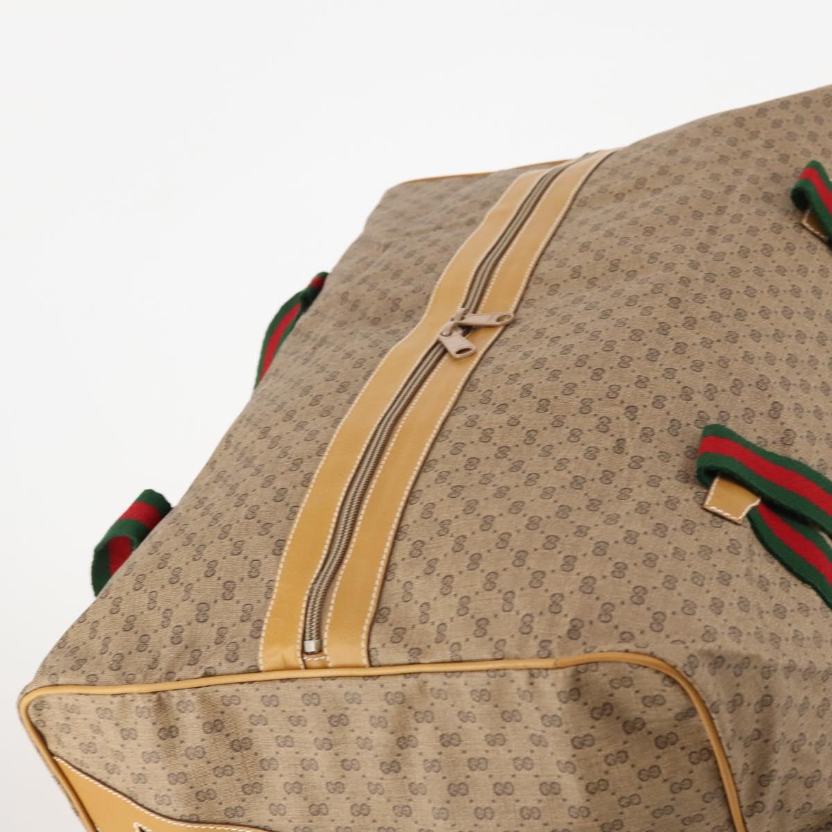 GUCCI Micro GG Supreme Web Sherry Line Bag PVC Beige 012 904 0282 Auth 174550