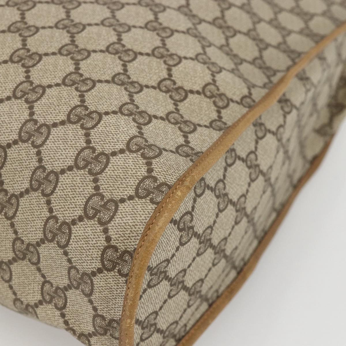GUCCI GG Supreme Tote Bag PVC Beige 92 02 998 Auth 174552