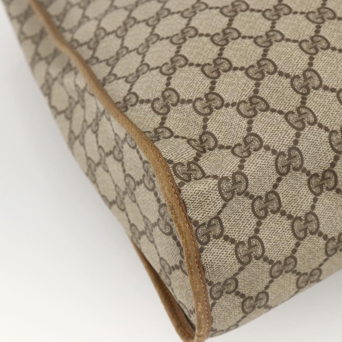 GUCCI GG Supreme Tote Bag PVC Beige 92 02 998 Auth 174552