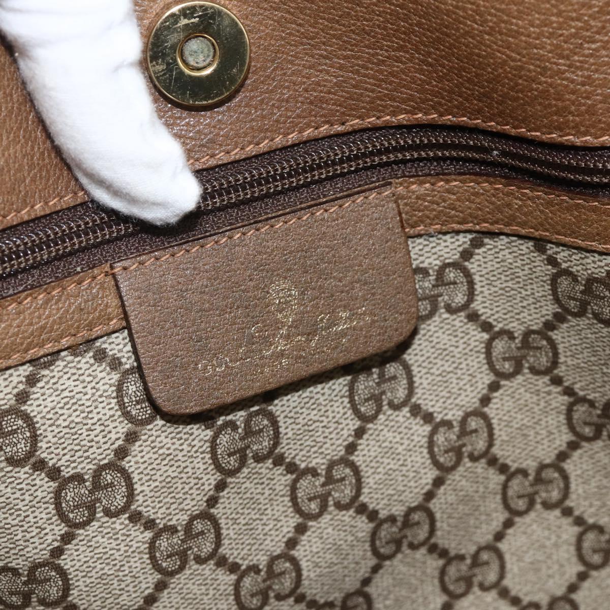 GUCCI GG Supreme Tote Bag PVC Beige 92 02 998 Auth 174552