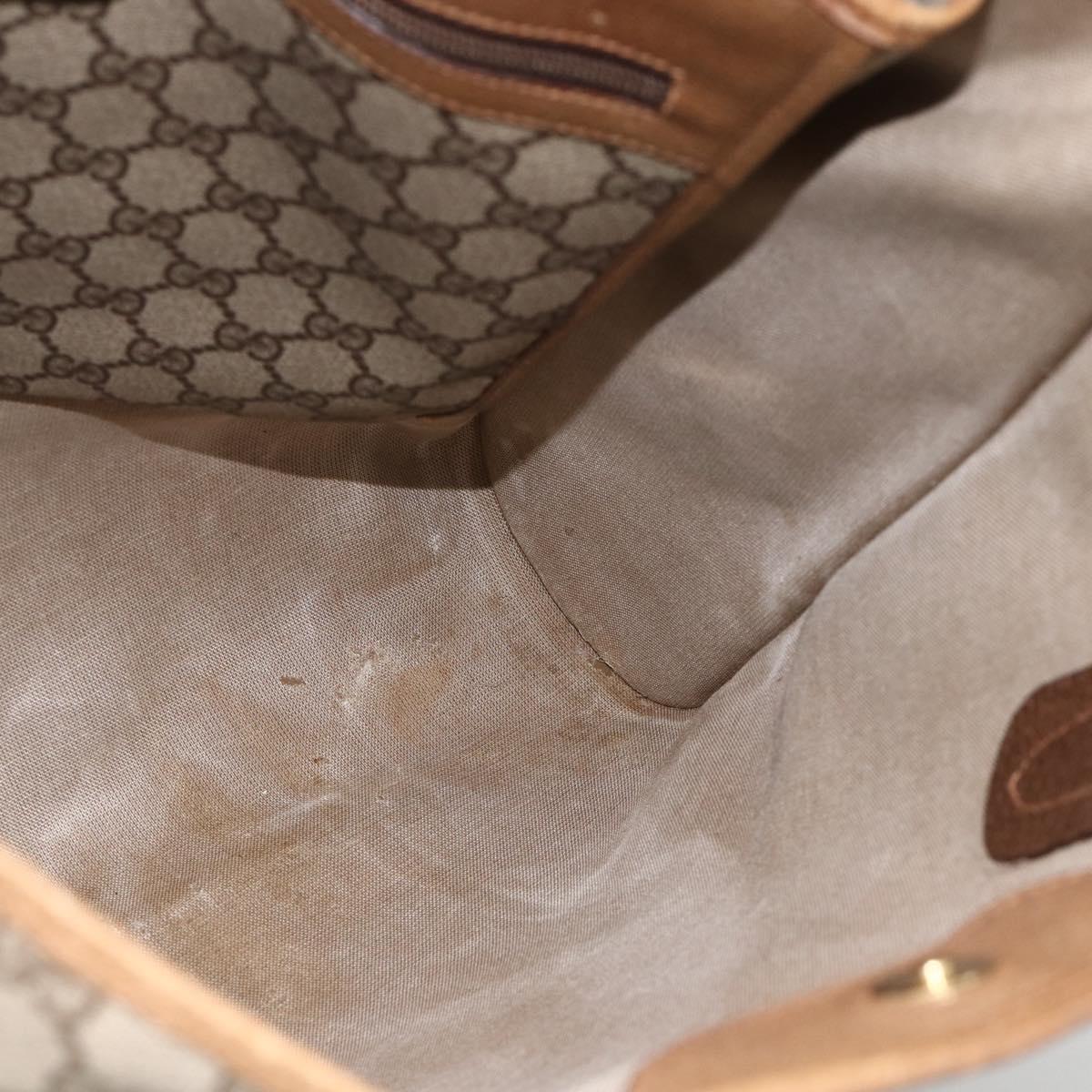 GUCCI GG Supreme Tote Bag PVC Beige 92 02 998 Auth 174552