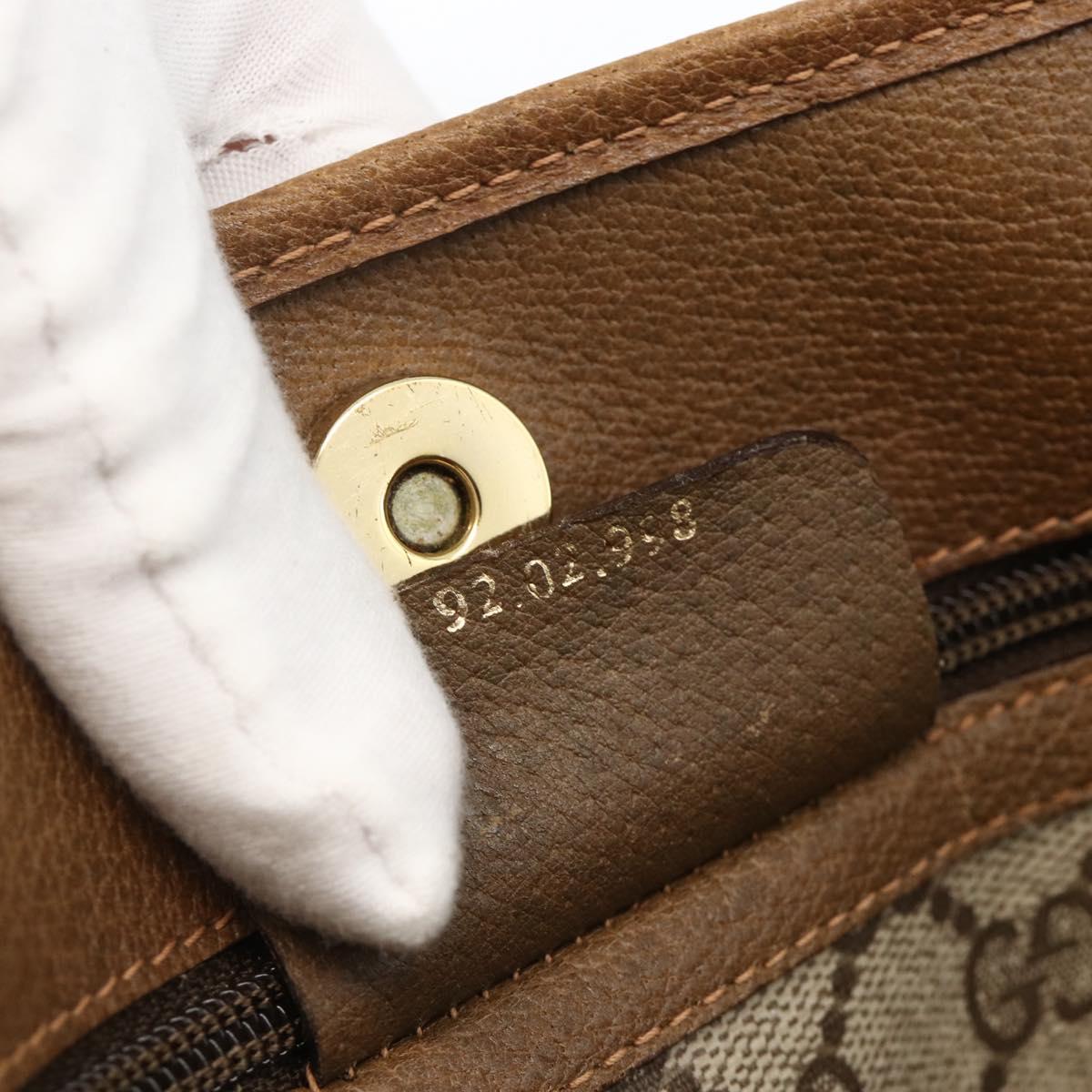 GUCCI GG Supreme Tote Bag PVC Beige 92 02 998 Auth 174552