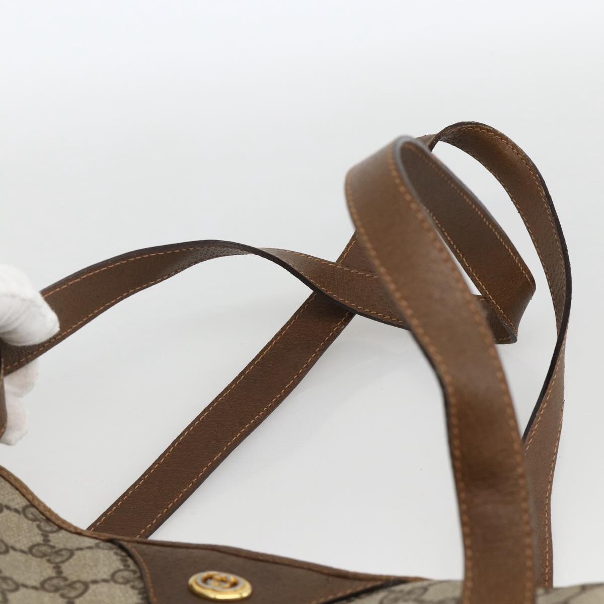 GUCCI GG Supreme Tote Bag PVC Beige 92 02 998 Auth 174552