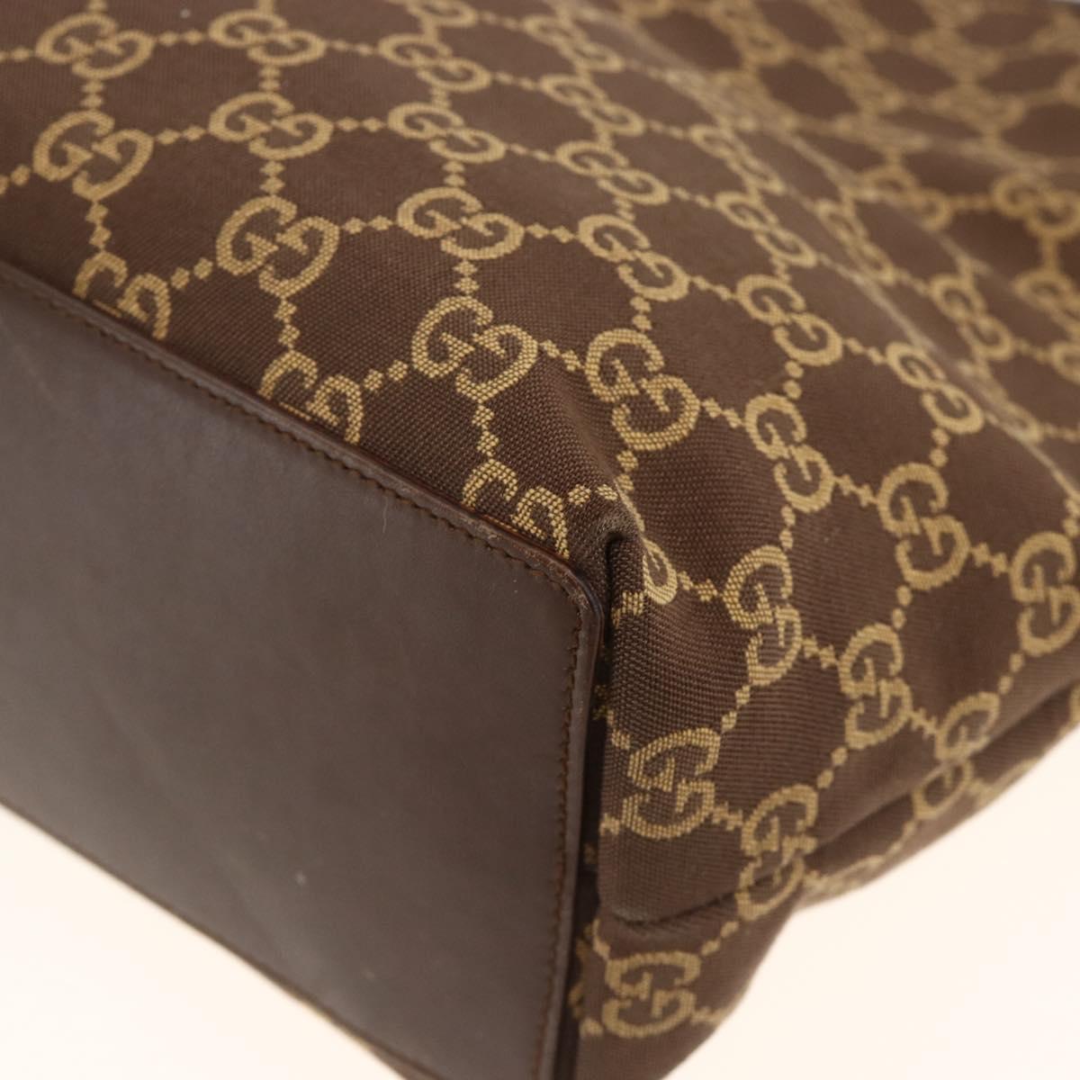 GUCCI GG Canvas Tote Bag Brown Gold 002 1099 Auth 174556