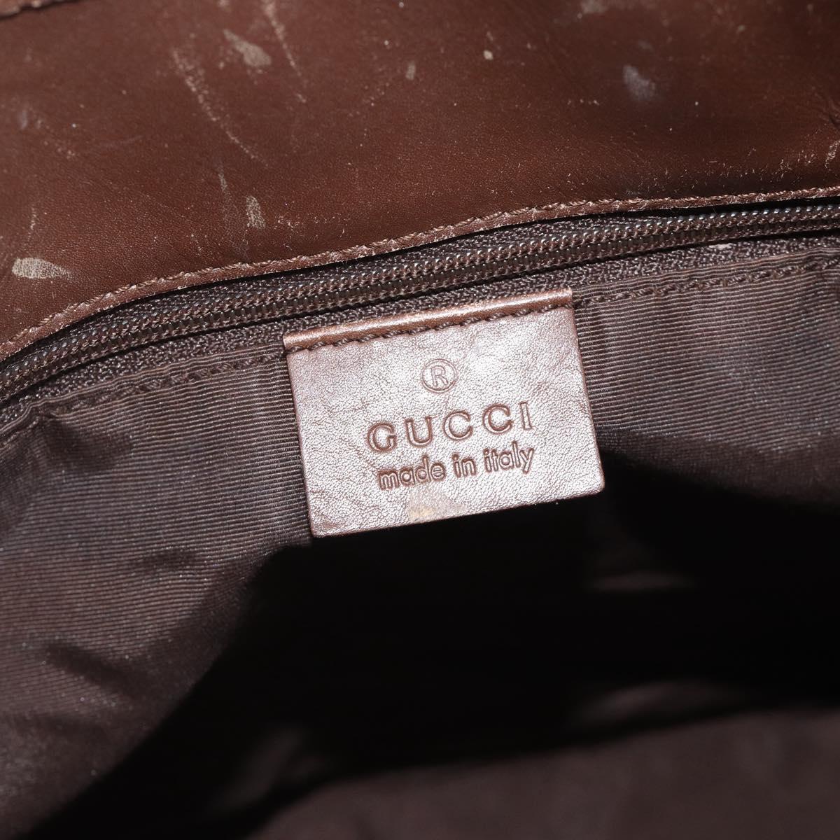 GUCCI GG Canvas Tote Bag Brown Gold 002 1099 Auth 174556